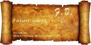 Falusi Dávid névjegykártya